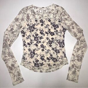 Free People Floral Long Sleeve Women’s Top Sz Medium